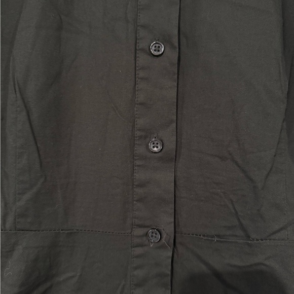 Who What Wear Green Ruched A-Line Dress - Picture 3 of 9